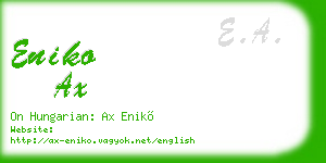 eniko ax business card